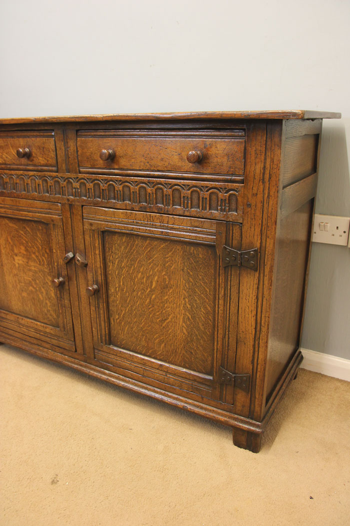 12381r3 Antique Oak Sideboard Dresser Base, Antique Oak Sideboard Dresser Base