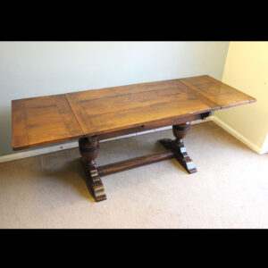 Antique Oak Refectory Farmhouse Kitchen Extending Dining Table