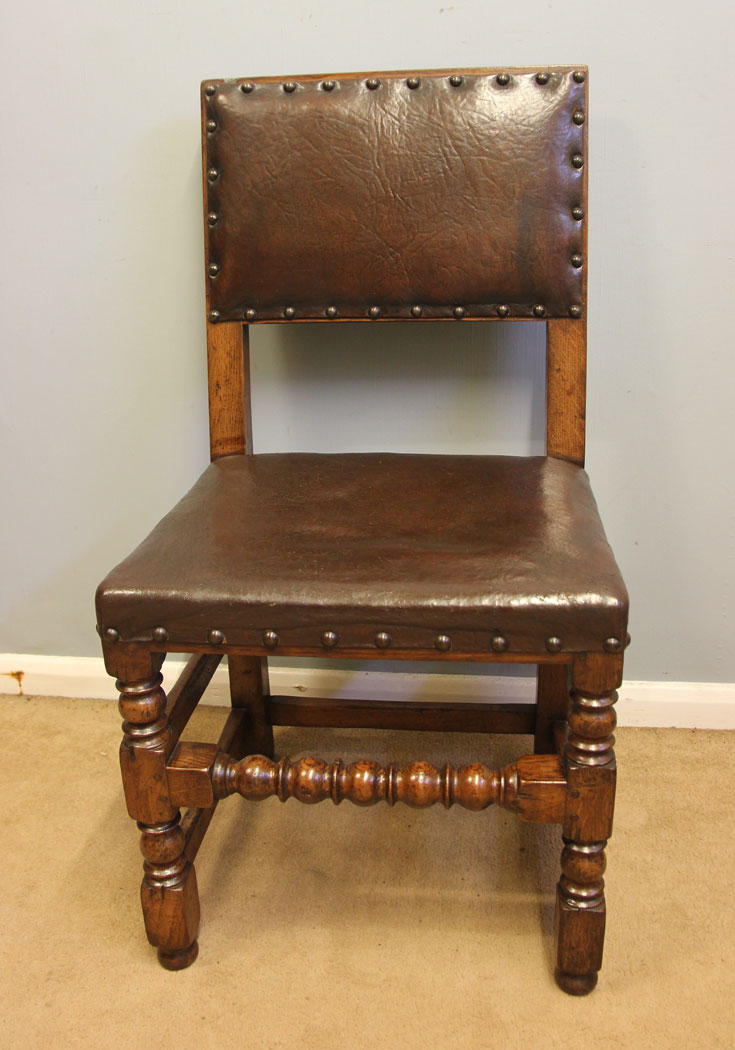 12390r2 Antique Set Four Country Oak Dining Chairs, Antique Set Four Country Oak Dining Chairs