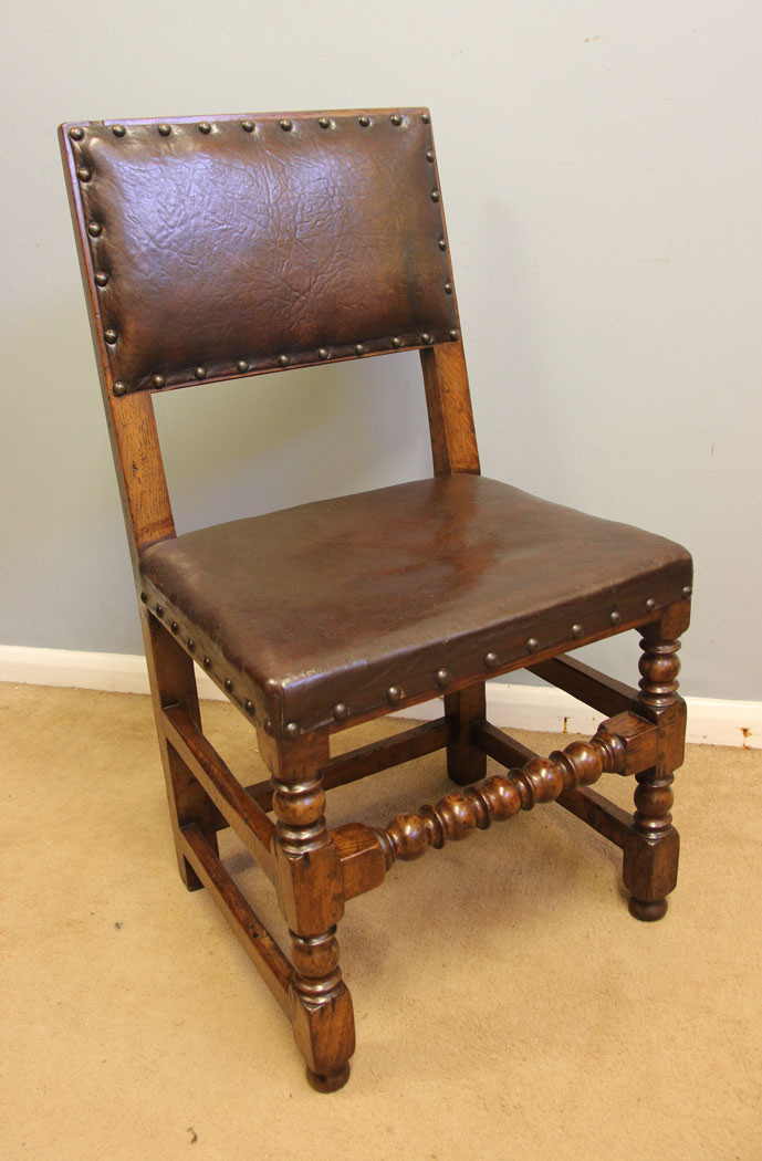 12390r4 Antique Set Four Country Oak Dining Chairs, Antique Set Four Country Oak Dining Chairs