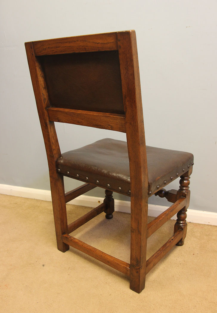 12390r6 Antique Set Four Country Oak Dining Chairs, Antique Set Four Country Oak Dining Chairs