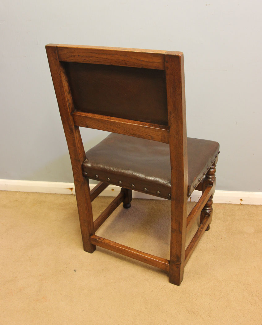 12390r8 Antique Set Four Country Oak Dining Chairs, Antique Set Four Country Oak Dining Chairs