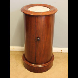 Antique Victorian Pedestal Cylindrical Pot Bedside Cupboard