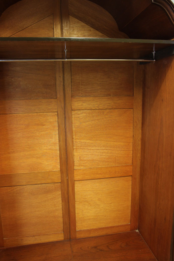 12405r11 Antique Burr Walnut Hanging Wardrobe, Antique Burr Walnut Hanging Wardrobe