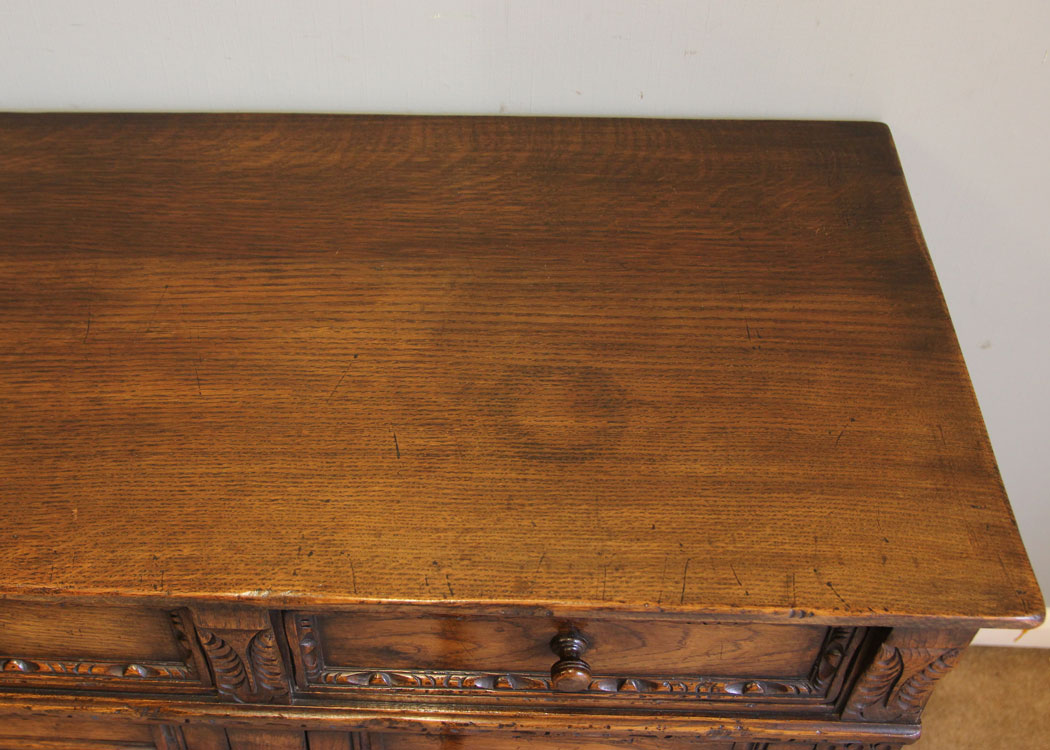 12410r11 Antique Carved Oak Sideboard Dresser Base, Antique Carved Oak Dresser Base Sideboard
