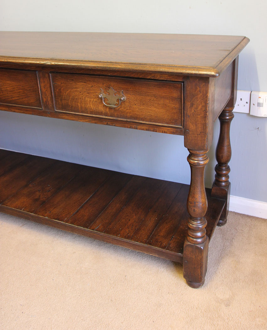 12414r3 Oak Pot Board Sideboard Dresser Base, Oak Pot Board Sideboard Dresser Base
