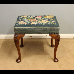 Antique Walnut Queen Anne Style Stool