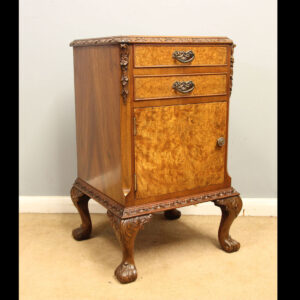 Antique Burr Walnut Side Cabinet