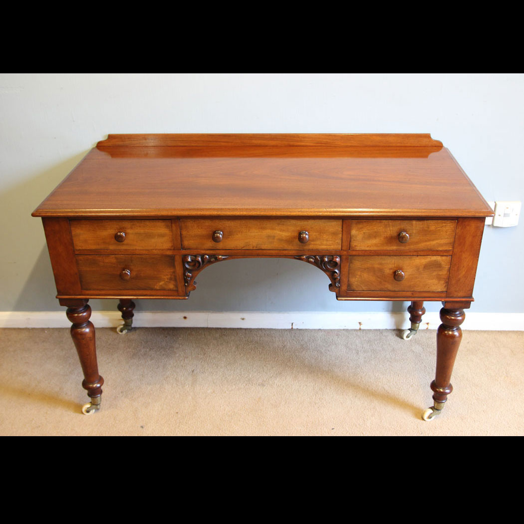 12423r01 Antique Victorian Mahogany Writing Side Table, Antique Victorian Mahogany Writing Side Table