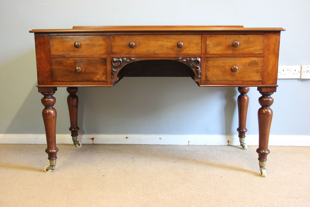 12423r12 Antique Victorian Mahogany Writing Side Table, Antique Victorian Mahogany Writing Side Table
