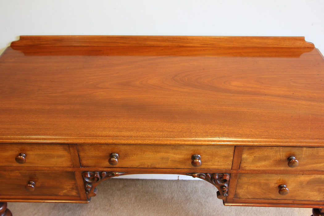 12423r3 Antique Victorian Mahogany Writing Side Table, Antique Victorian Mahogany Writing Side Table