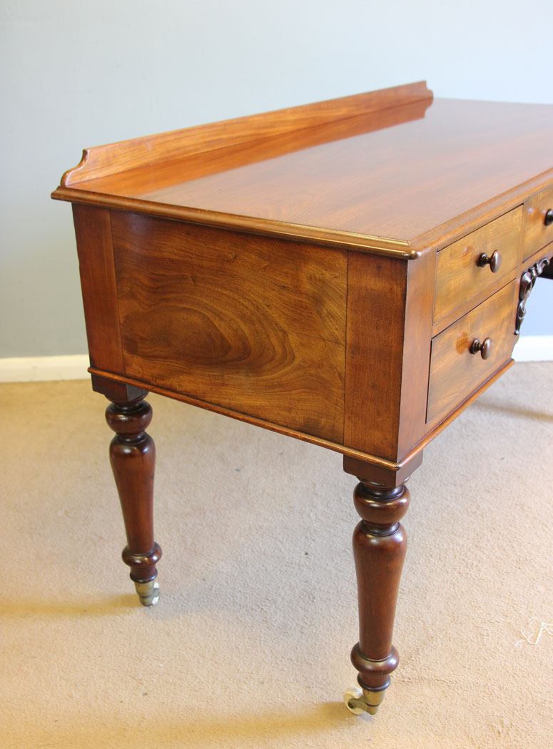 12423r5 Antique Victorian Mahogany Writing Side Table, Antique Victorian Mahogany Writing Side Table