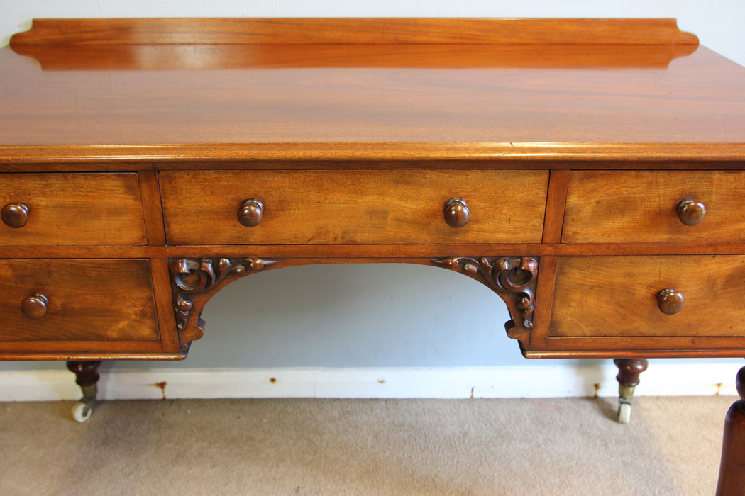12423r7 Antique Victorian Mahogany Writing Side Table, Antique Victorian Mahogany Writing Side Table