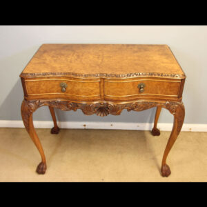 Quality Burr Walnut Serving Side Table