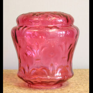 Antique Vintage Cranberry Glass Lamp Globe / Shade