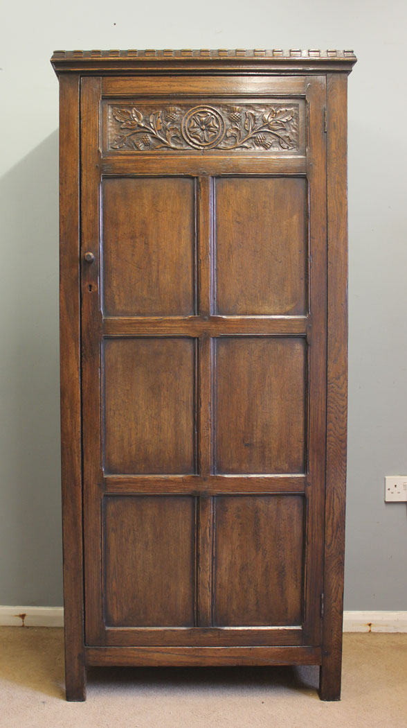 12436r1-Antique-Oak-Hall-Robe. Antique Oak Hall Robe