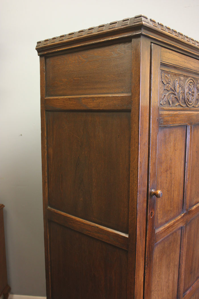 12436r10-Antique-Oak-Hall-Robe, Antique Oak Hall Robe