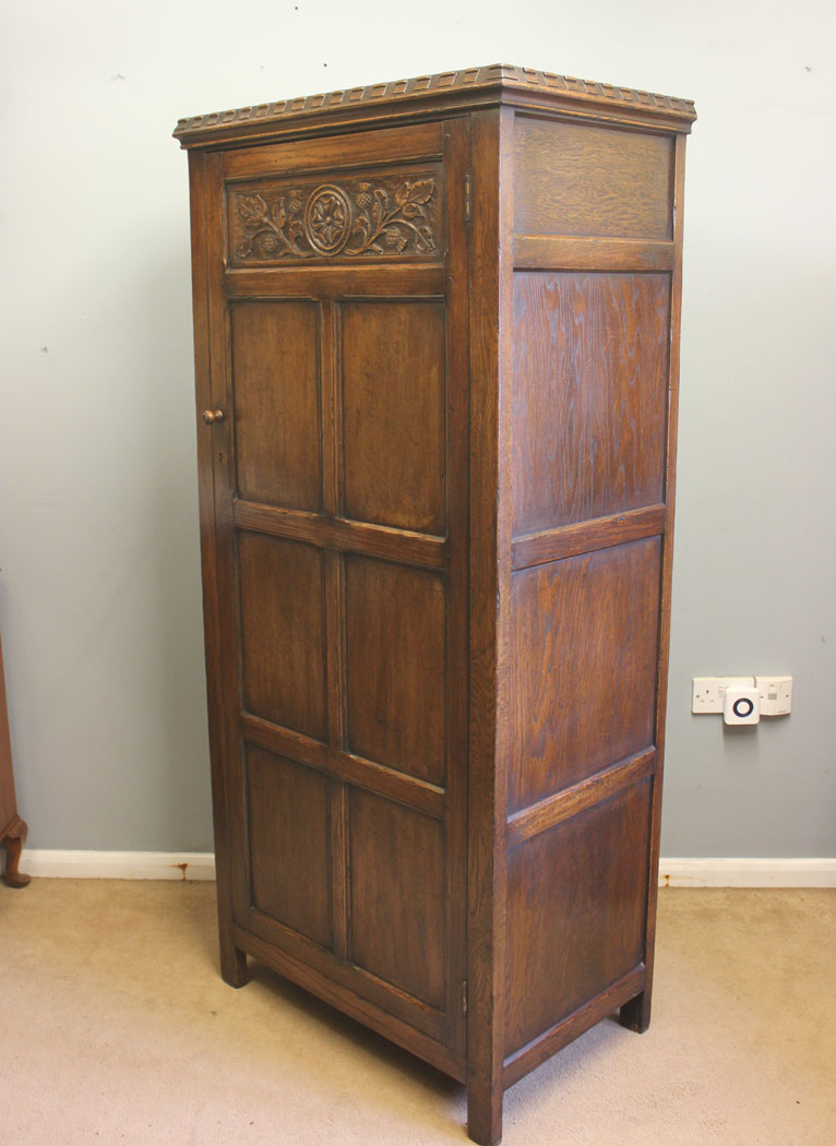 12436r3-Antique-Oak-Hall-Robe, Antique Oak Hall Robe