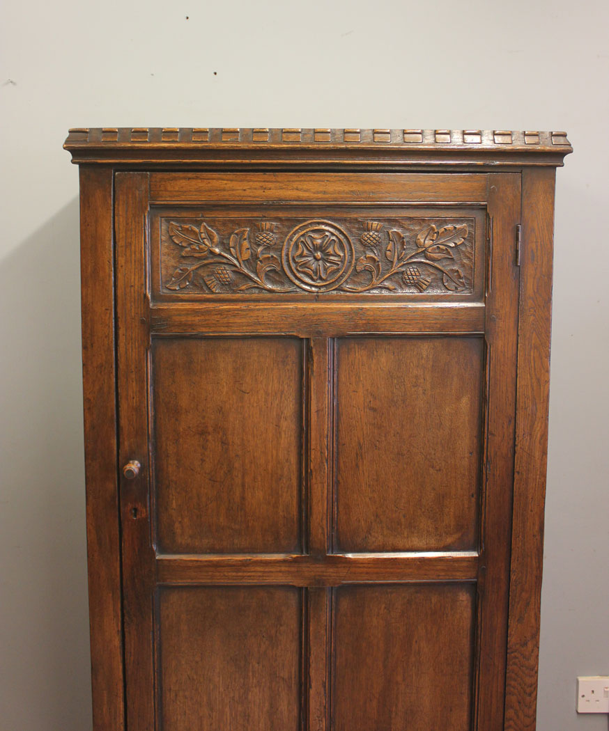 12436r9-Antique-Oak-Hall-Robe, Antique Oak Hall Robe