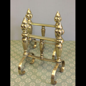 Pair Antique Brass Fire Dogs.