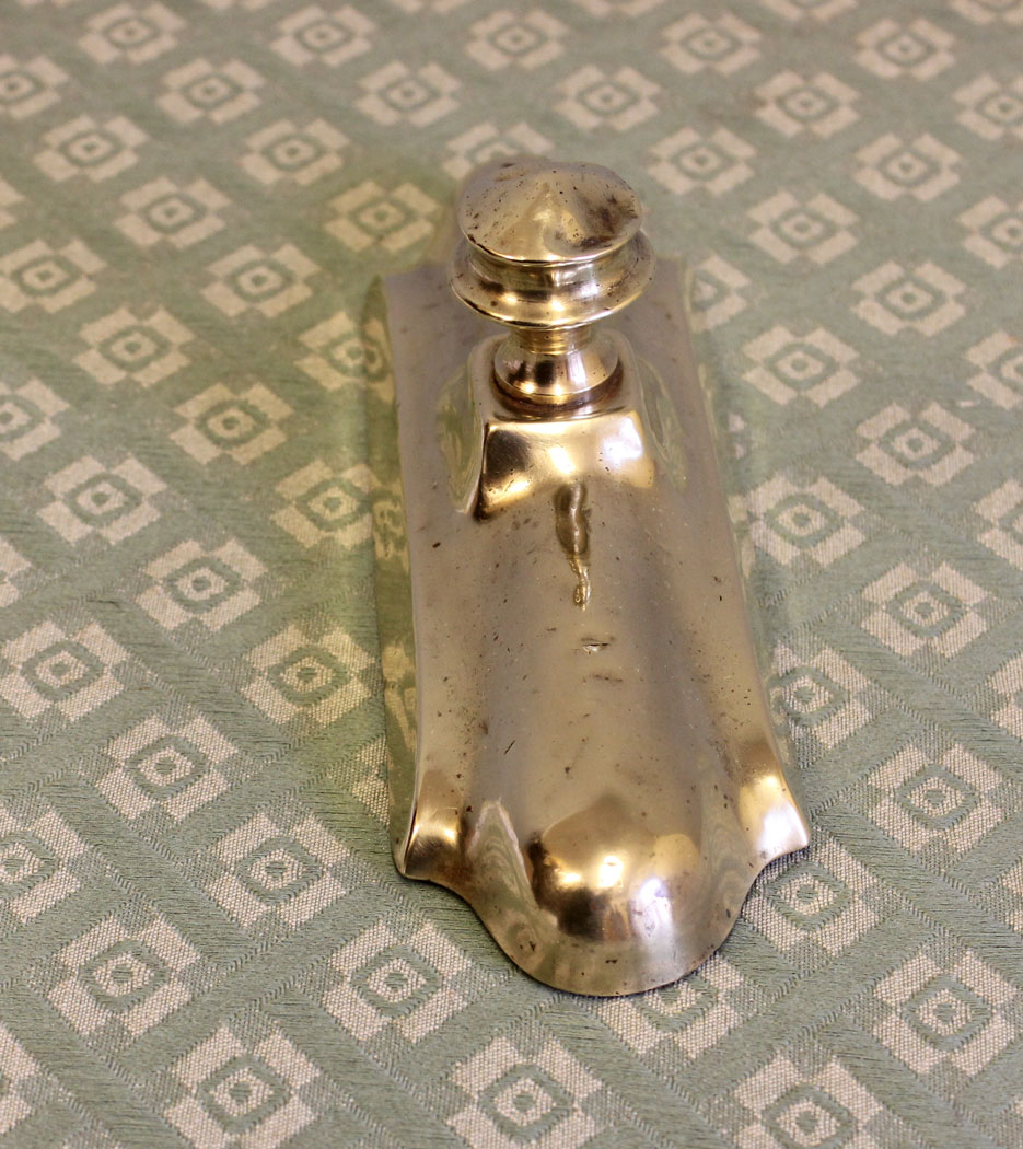 12441r10 Antique Brass Fireside Trivet & Tongs, Antique Brass Fireside Trivet & Tongs.