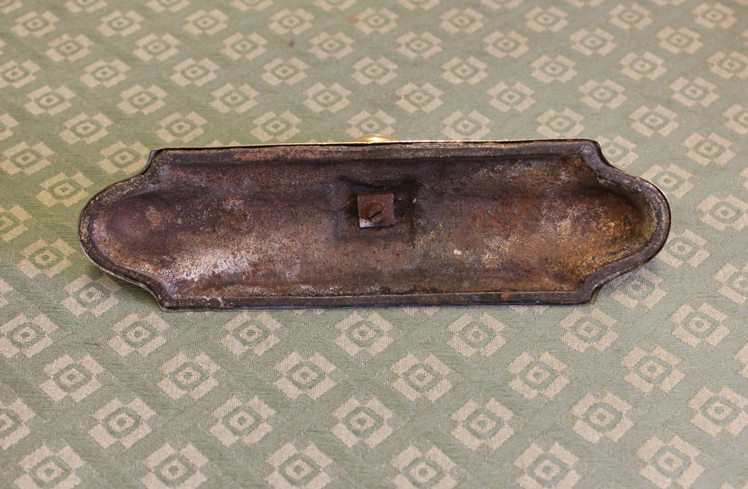 12441r11 Antique Brass Fireside Trivet & Tongs, Antique Brass Fireside Trivet & Tongs.