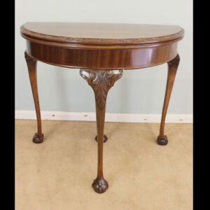Antique Demi Lune Mahogany Side, Card Table,