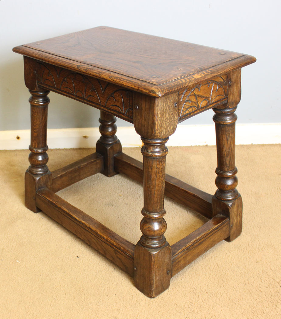 12456r5 Antique Oak Joint Stool, Coffee Table, Antique Oak Joint Stool, Coffee Table