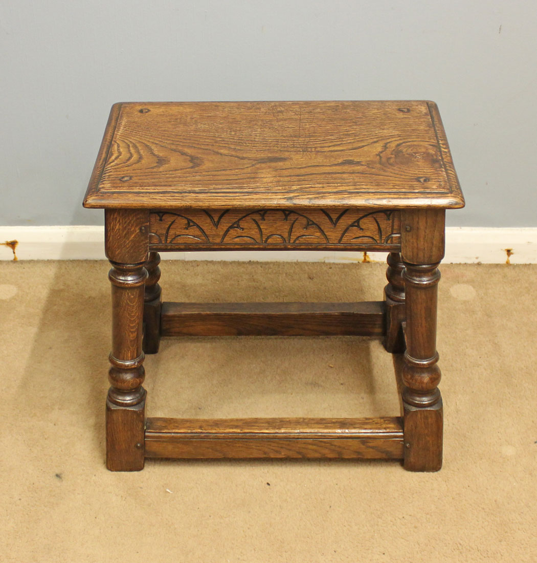 12456r9 Antique Oak Joint Stool, Coffee Table, Antique Oak Joint Stool, Coffee Table