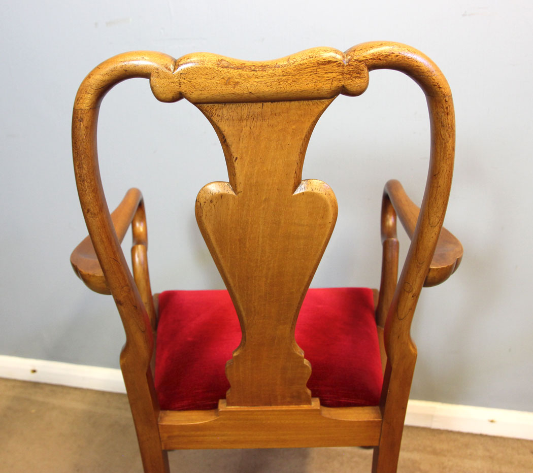 12458r12 Antique Set of Eight Burr Walnut Dining Chairs, Set of Eight Queen Anne Style Walnut Dining Chairs