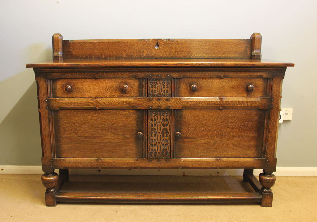 12459r13 Antique Oak Sideboard Dresser Base, Antique Quality Solid Oak Sideboard Dresser Base