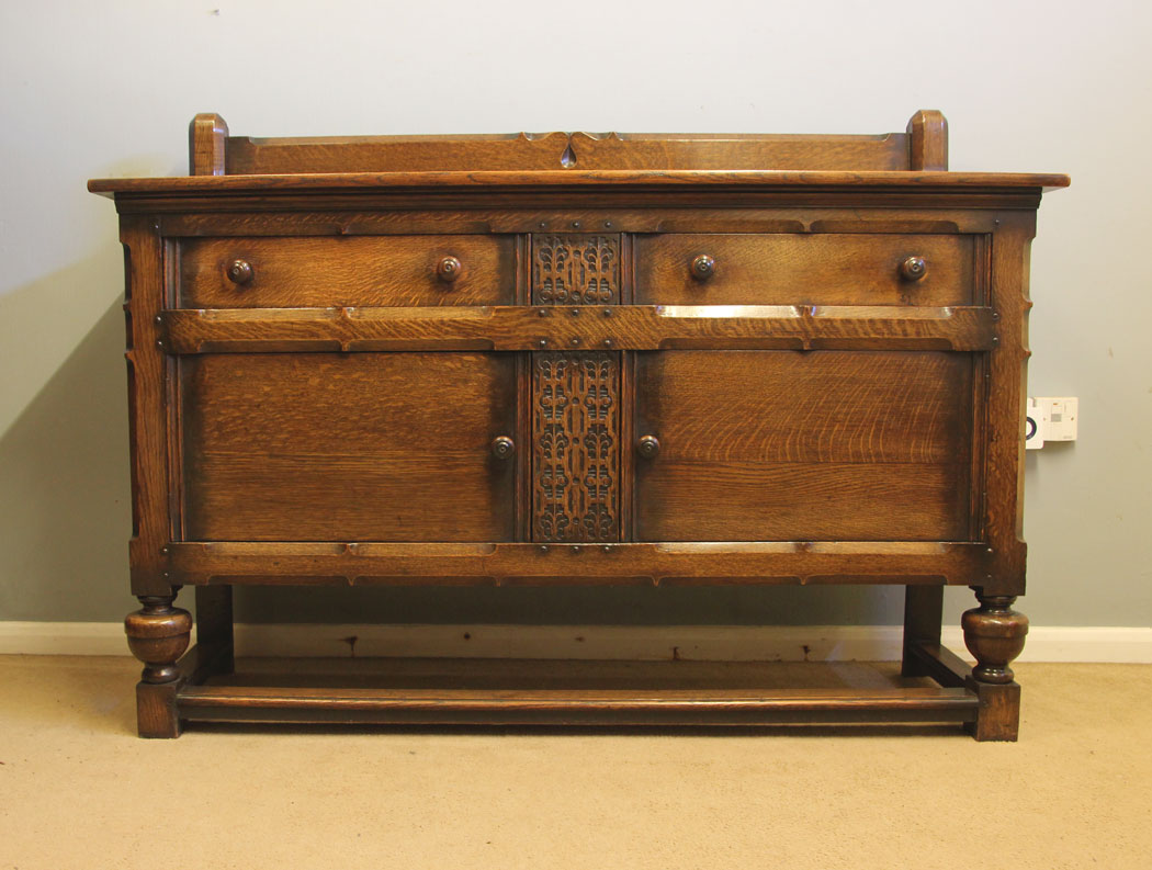 12459r14 Antique Oak Sideboard Dresser Base, Antique Quality Solid Oak Sideboard Dresser Base