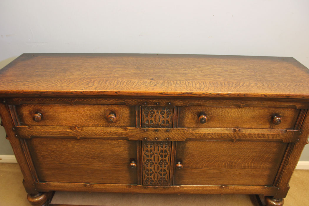 12459r17 Antique Oak Sideboard Dresser Base, Antique Quality Solid Oak Sideboard Dresser Base