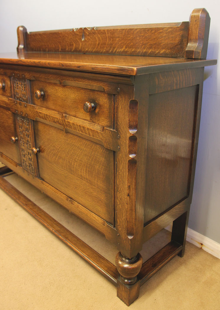 12459r3 Antique Oak Sideboard Dresser Base, Antique Quality Solid Oak Sideboard Dresser Base