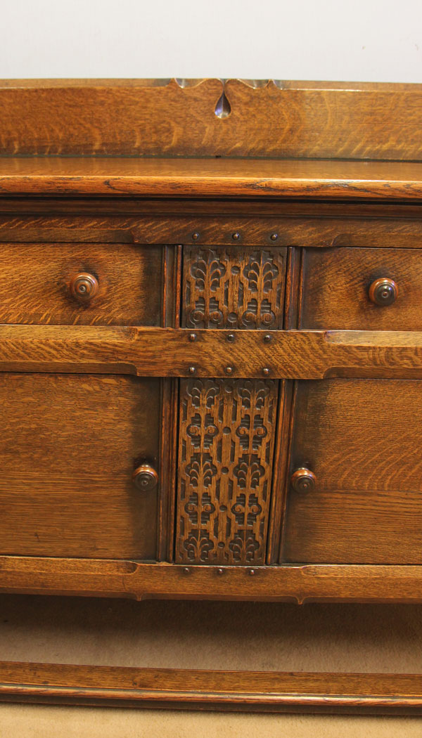 12459r4 Antique Oak Sideboard Dresser Base, Antique Quality Solid Oak Sideboard Dresser Base
