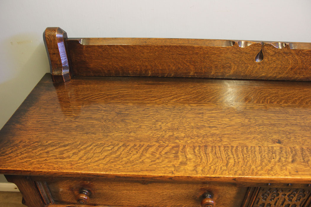 12459r5 Antique Oak Sideboard Dresser Base, Antique Quality Solid Oak Sideboard Dresser Base