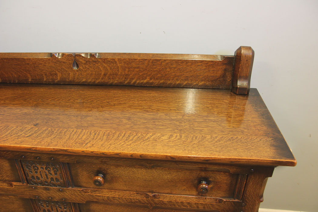 12459r6 Antique Oak Sideboard Dresser Base, Antique Quality Solid Oak Sideboard Dresser Base