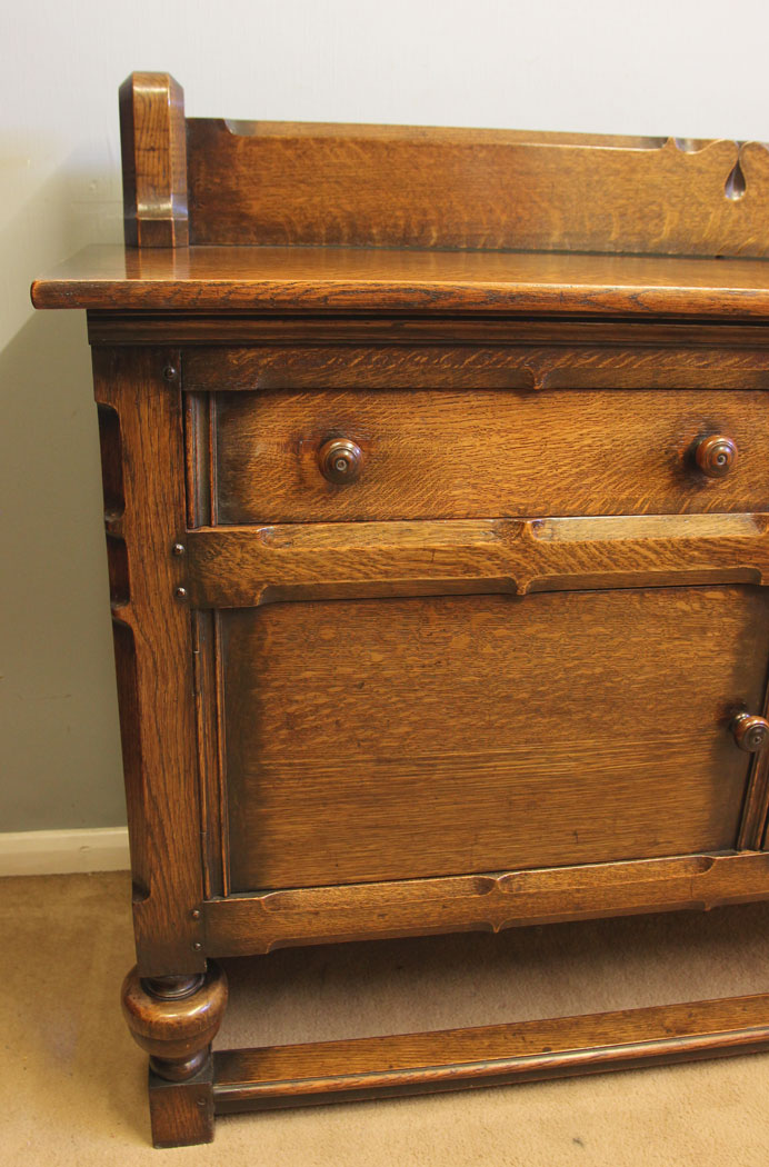 12459r7 Antique Oak Sideboard Dresser Base, Antique Quality Solid Oak Sideboard Dresser Base