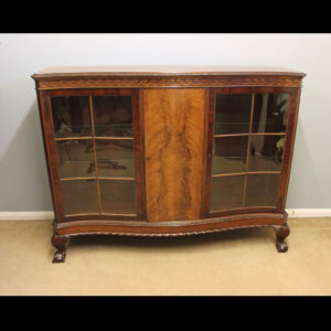 Antique Mahogany Bookcase Display Cabinet