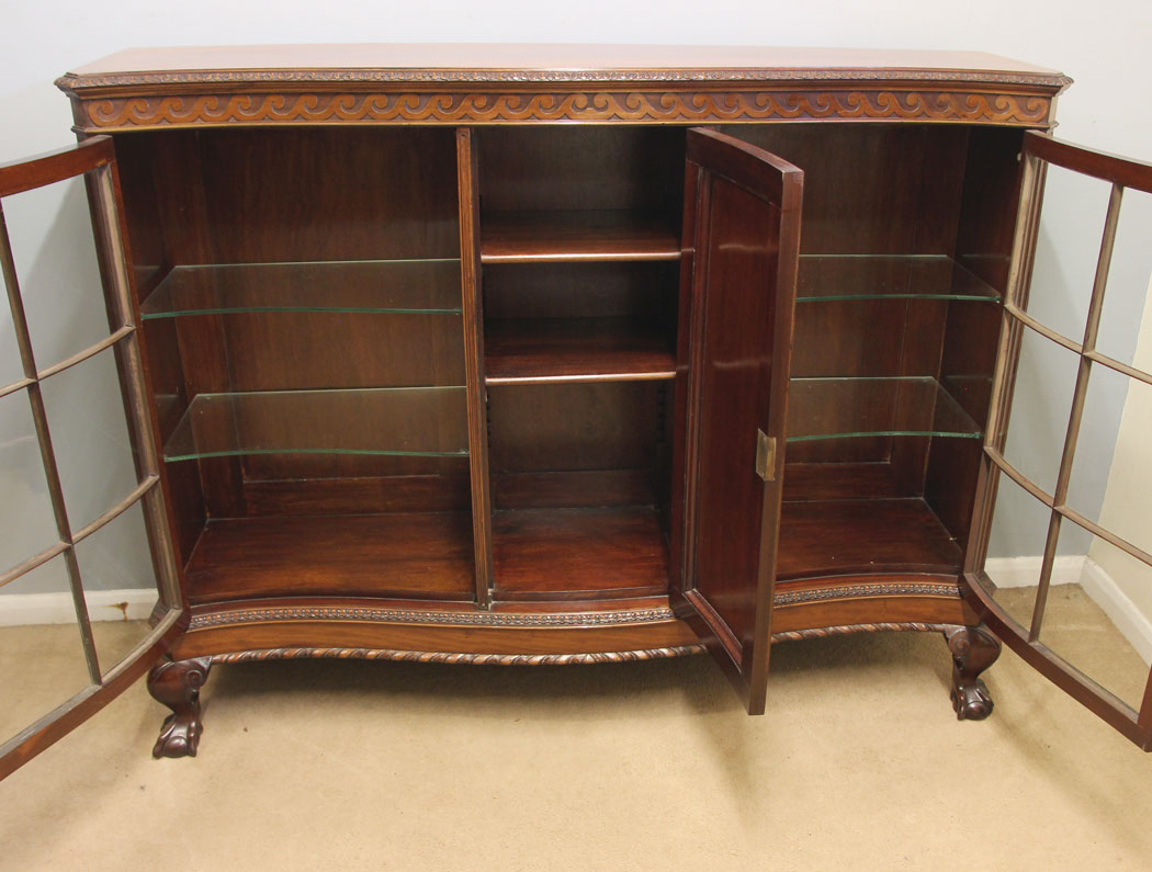 12476r10 Antique Mahogany Bookcase Display Cabinet, Antique Mahogany Bookcase Display Cabinet
