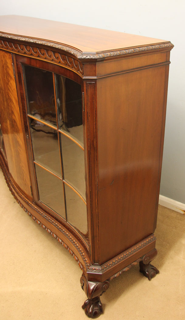 12476r5 Antique Mahogany Bookcase Display Cabinet, Antique Mahogany Bookcase Display Cabinet
