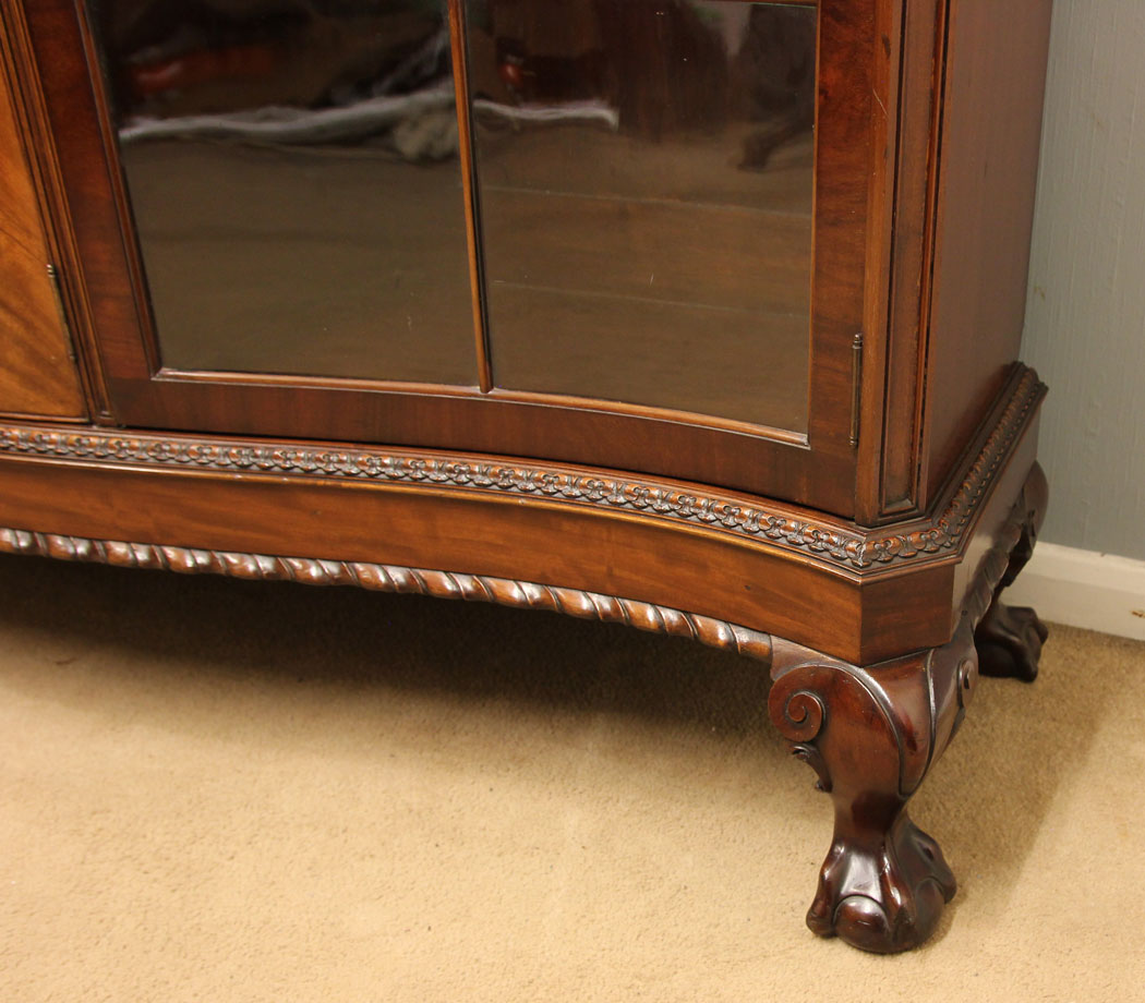 12476r6 Antique Mahogany Bookcase Display Cabinet, Antique Mahogany Bookcase Display Cabinet