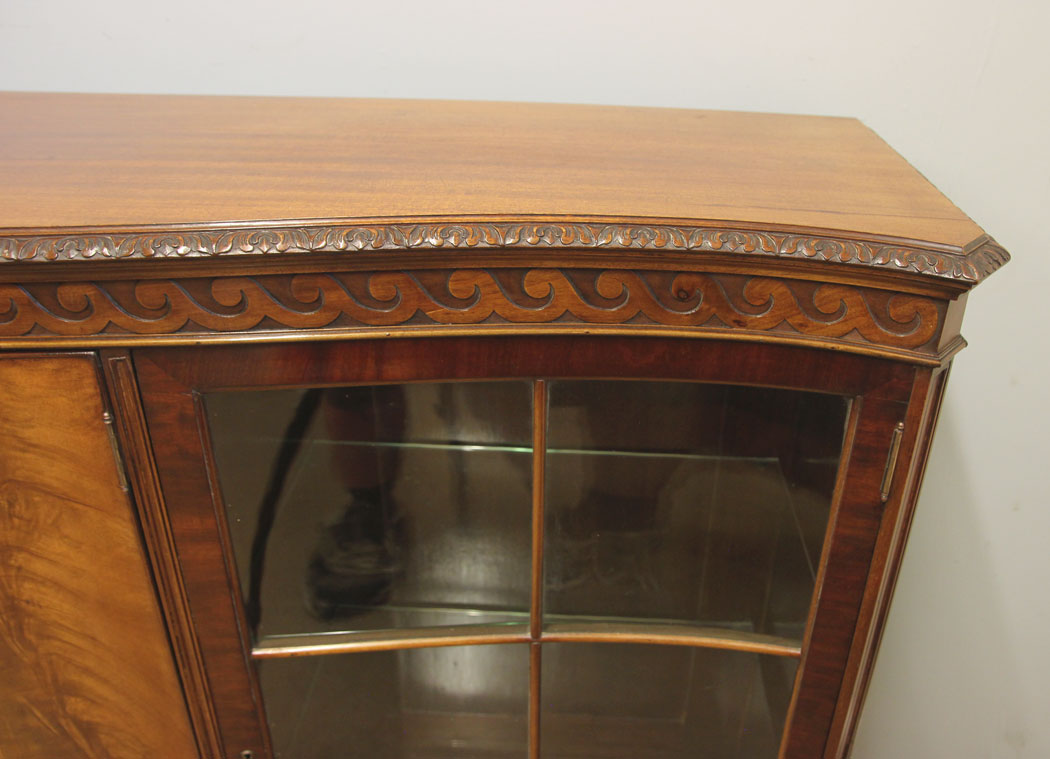 12476r7 Antique Mahogany Bookcase Display Cabinet, Antique Mahogany Bookcase Display Cabinet