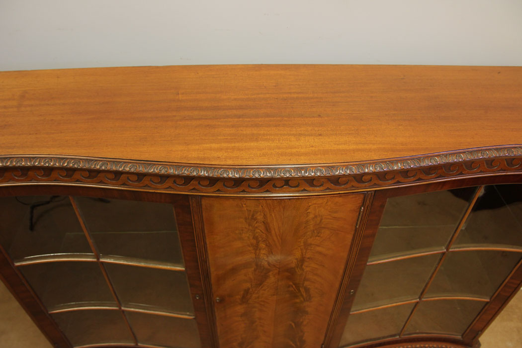 12476r8 Antique Mahogany Bookcase Display Cabinet, Antique Mahogany Bookcase Display Cabinet