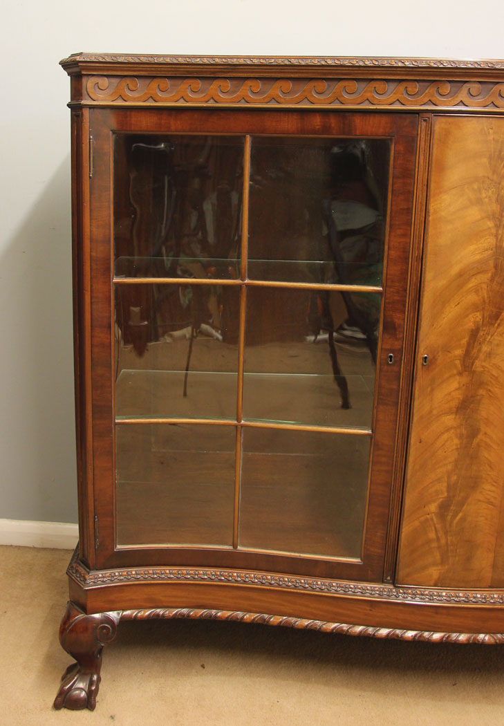12476r9 Antique Mahogany Bookcase Display Cabinet, Antique Mahogany Bookcase Display Cabinet