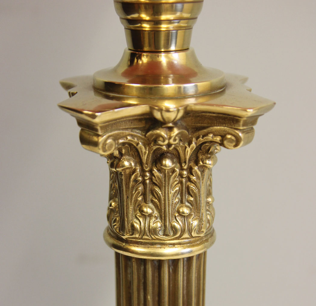 12478r8 Antique Corinthian Column Pink and Cranberry Glass Oil Lamp, Antique Victorian Tall Pink and Cranberry Glass Oil Lamp