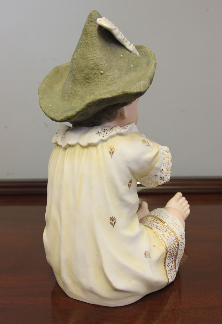 12482r15 Large Pair Antique Bisque Piano Babies, Large Pair Antique Bisque Piano Babies