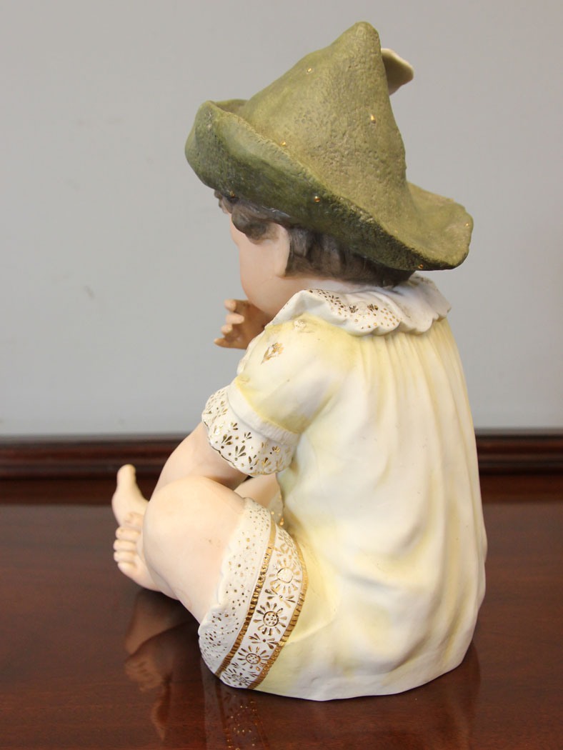 12482r16 Large Pair Antique Bisque Piano Babies, Large Pair Antique Bisque Piano Babies