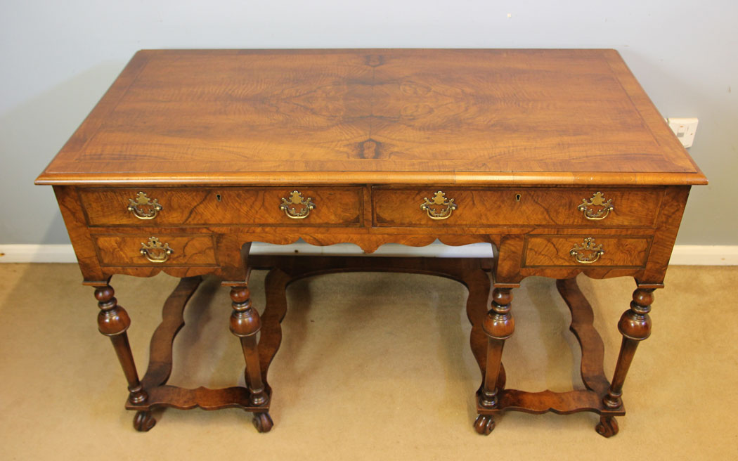12488r2 Antique Walnut Side Table Writing Desk, Antique Walnut Side Table Writing Desk Dressing Table