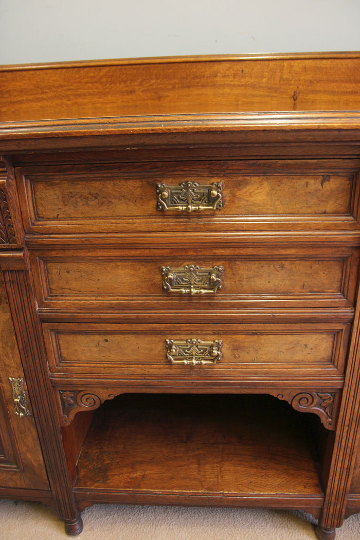 12494r4 Antique Pollard Oak Walnut Sideboard Dresser Base, Antique Pollard Oak Sideboard Dresser Base